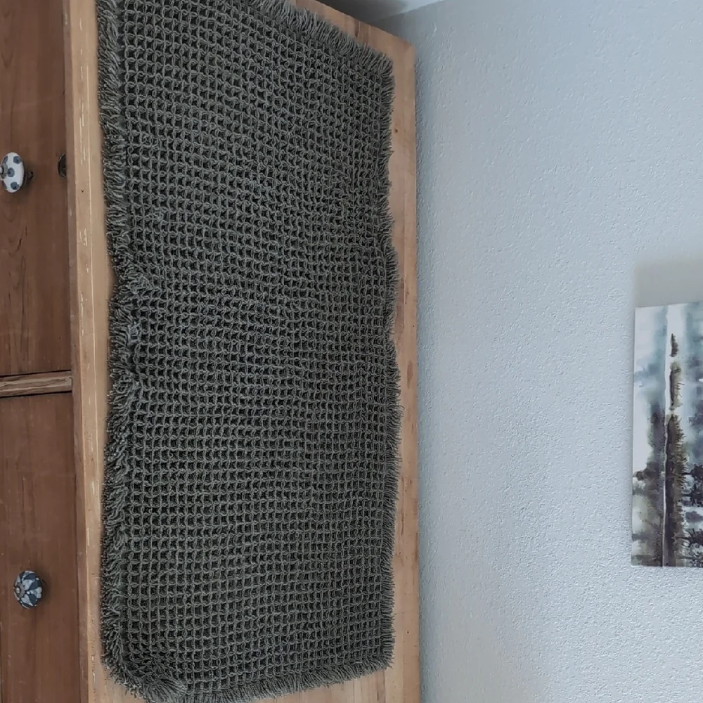 Amazon Olive Green Waffle Bath Mat